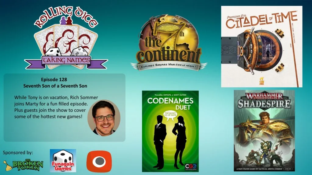 RDTN Episode 128 Looks at Codenames: Duet, 7th Continent and Shadespire