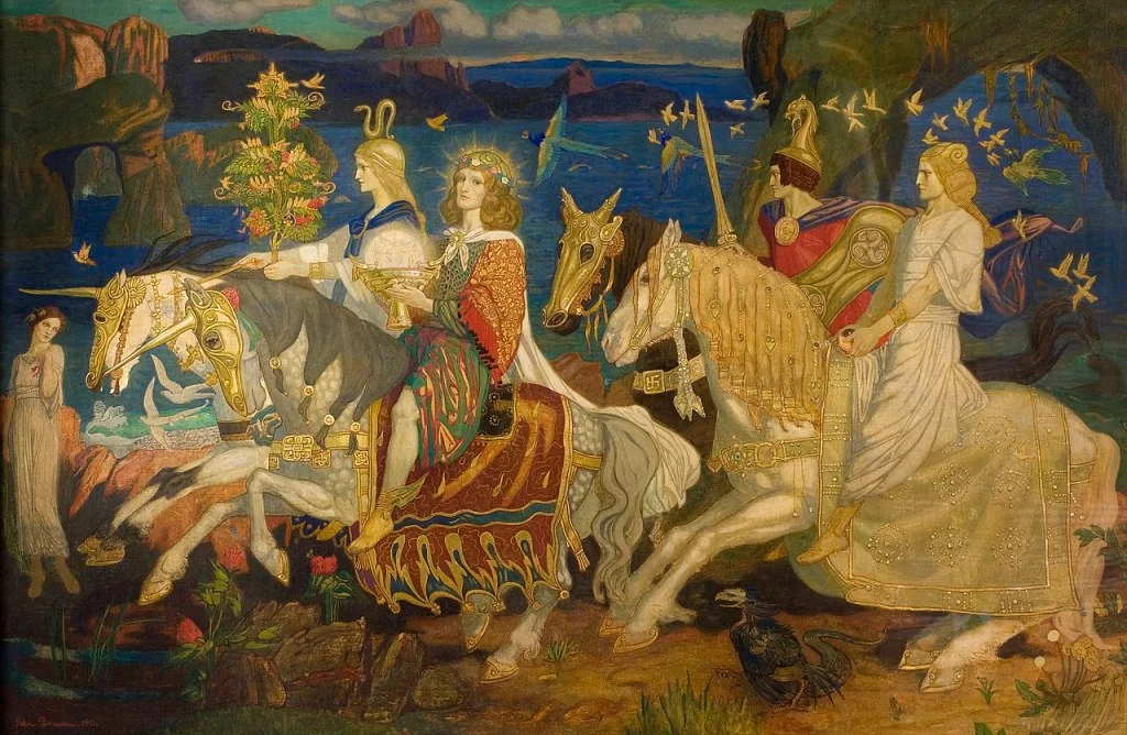 John Duncan - Riders of the Sidhe depicting four ornate riders of unearthly quality