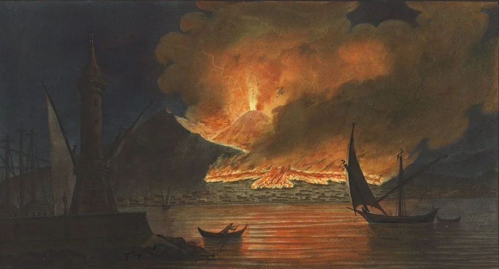 Plate VI from Campi Phlegraei: observations on the volcanos of the Two Sicilies as they have been communicated to the Royal society of London, 1776, by Sir William Hamilton (1730-1803)