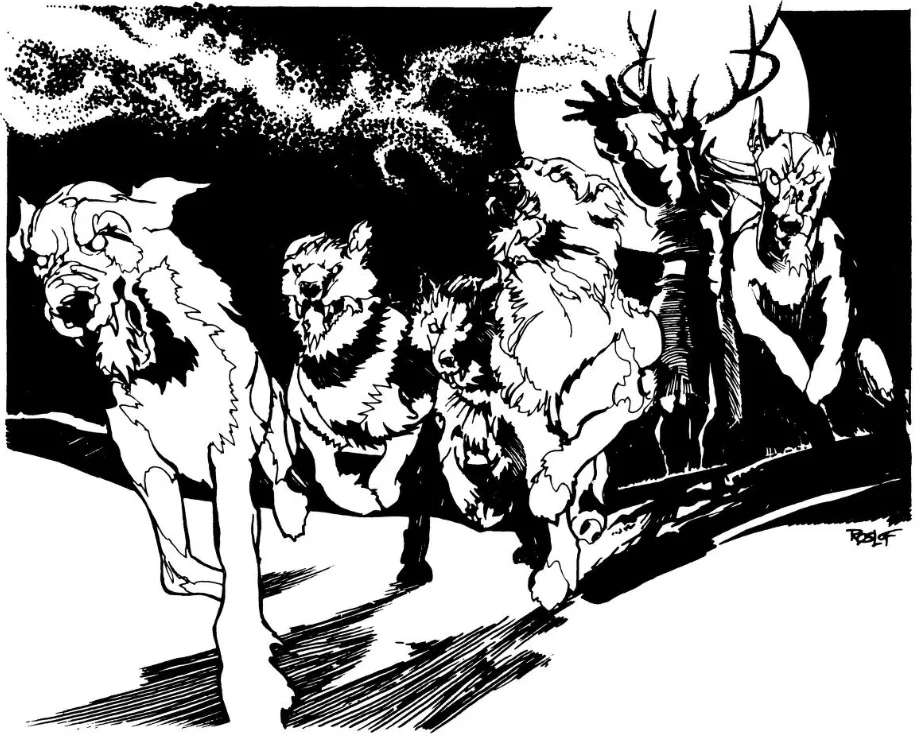 depiction of the Wild Hunt from Deities and Demigods