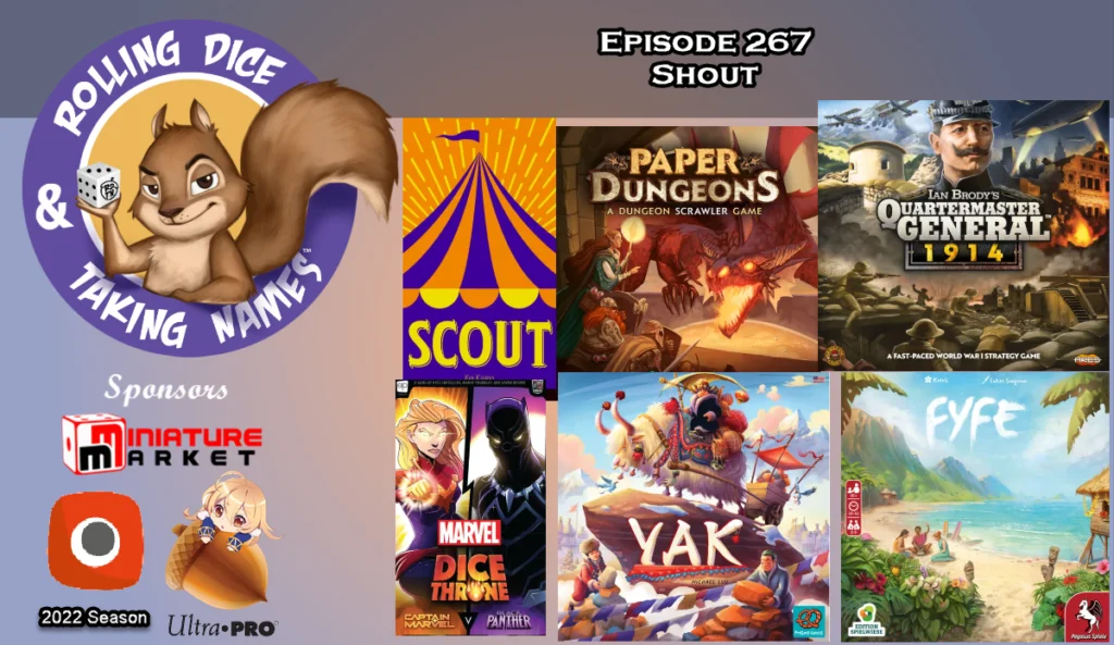 RDTN Episode 267: Tense Choices in Quartermaster General: 1914, Fyfe and Paper Dungeons