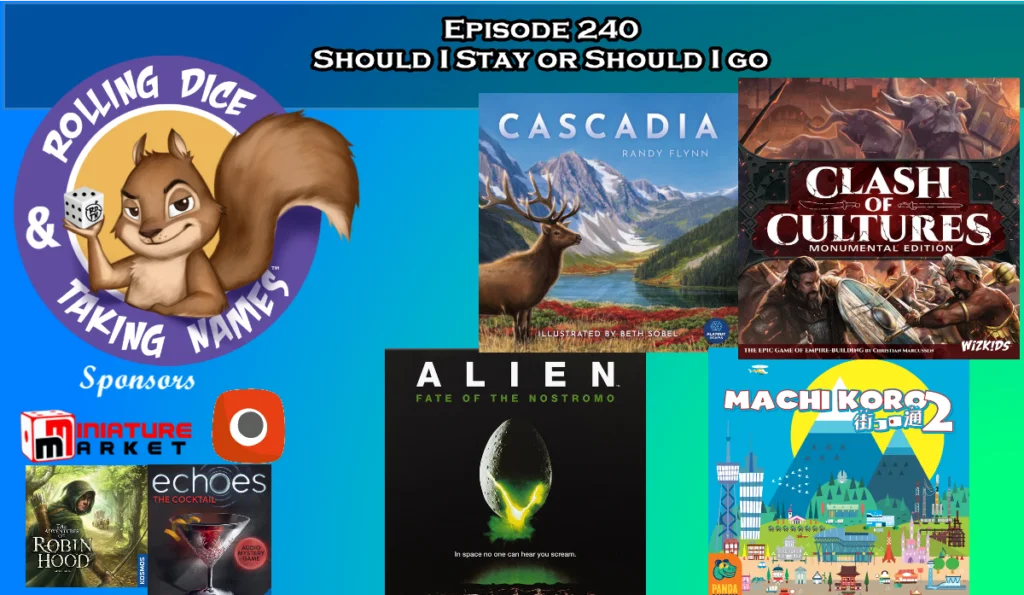 RDTN Episode 240: Clash of Cultures, Cascadia and More Board Game Picks